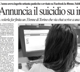 She announces the suicide on web